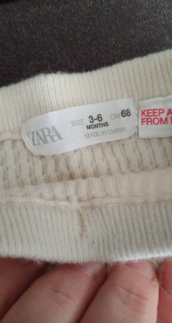 Kız Çocuk Beyaz Örgü Tayt - Görsel 3