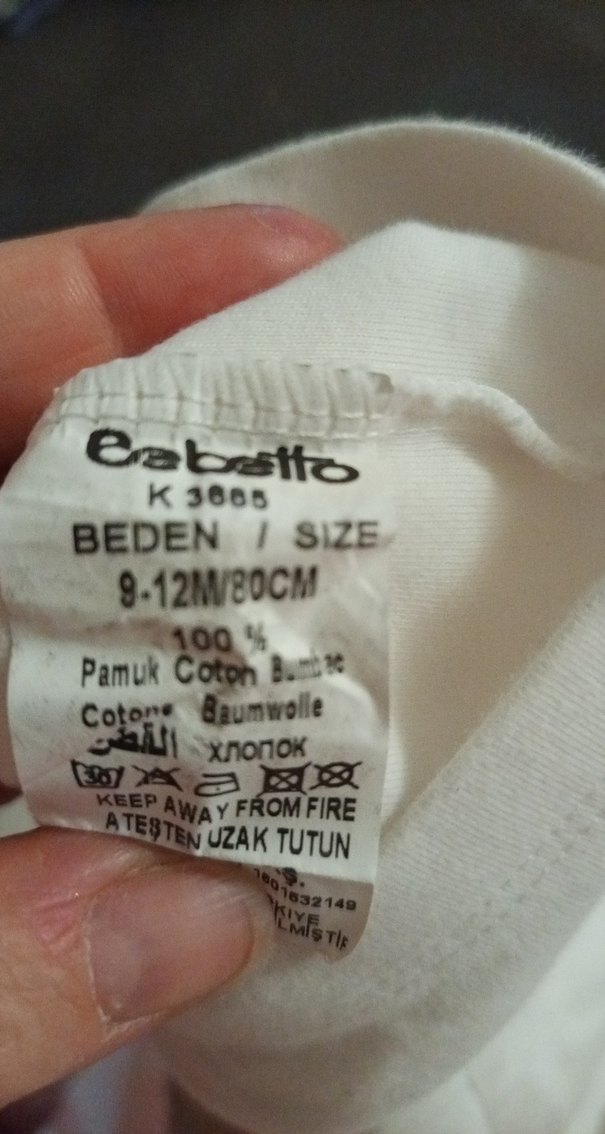 Beyaz Kız Çocuk Uzun Kollu Baskılı Tişört - Görsel 2