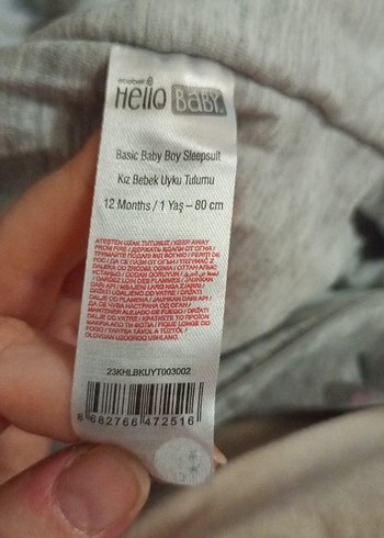 Gri 2 tog Bebek Kış Tulumu - Görsel 3