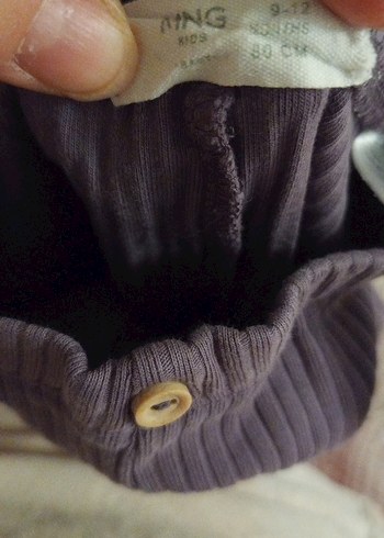 Kız Çocuk Pilili Mor Tayt - Görsel 3