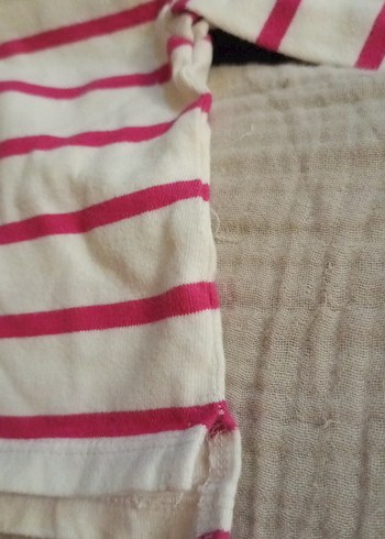 Pembe Çizgili Çocuk Uzun Kollu sweatshirt - Görsel 3