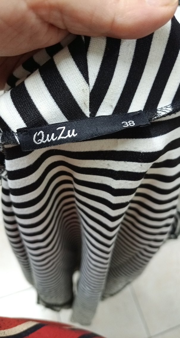 Çizgili, Piliseli Midi astarsız ceket - Görsel 5