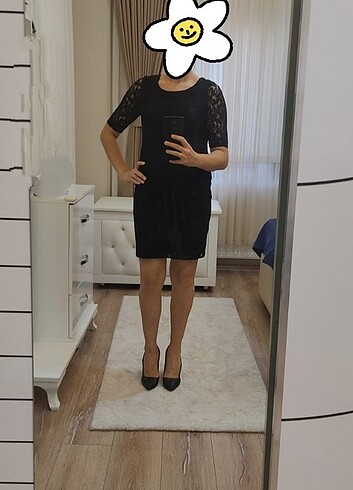 Diğer Vero moda kadın elbise siyah dantelli XS beden