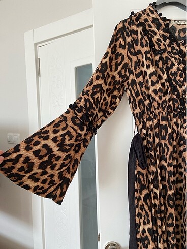 s Beden Leopar elbise