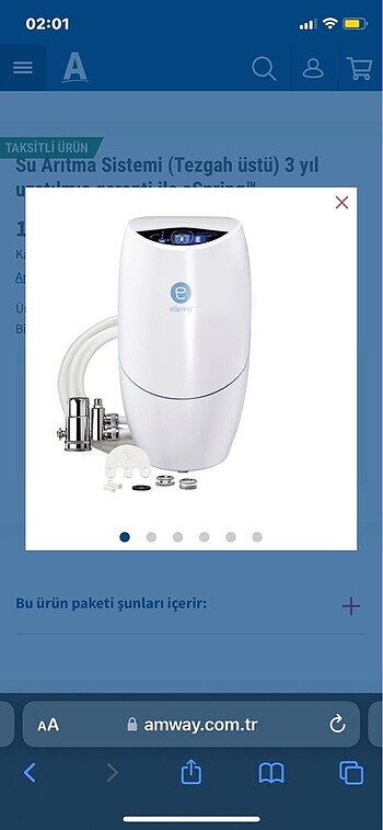 Amway su arıtma sistemi