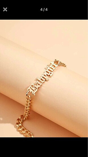 Beden altın Renk Babygirl chain