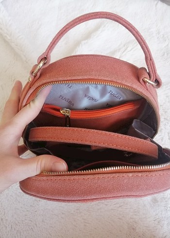 Turuncu Süet Kadın Omuz Çantası - Görsel 3