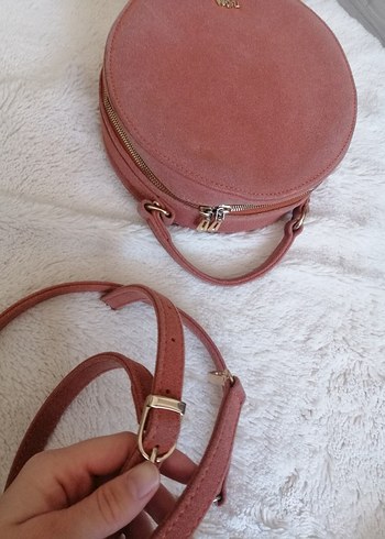 Turuncu Süet Kadın Omuz Çantası - Görsel 4