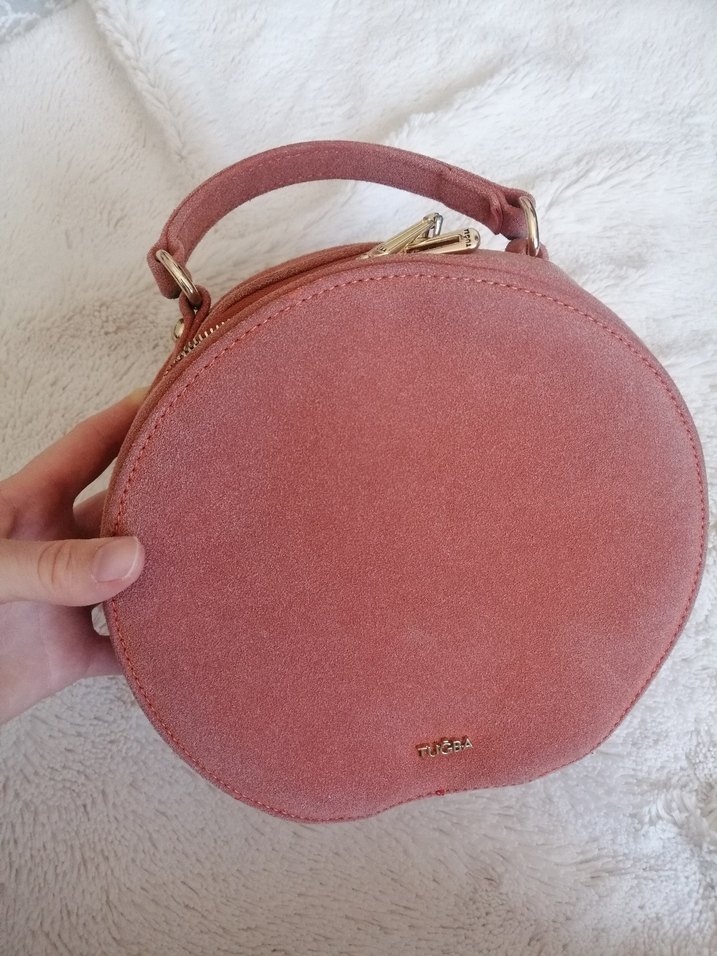 Turuncu Süet Kadın Omuz Çantası - Görsel 2