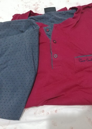 Pierre Cardin Erkek Bordo Düğmeli Kısa Kollu Pijama - Görsel 4