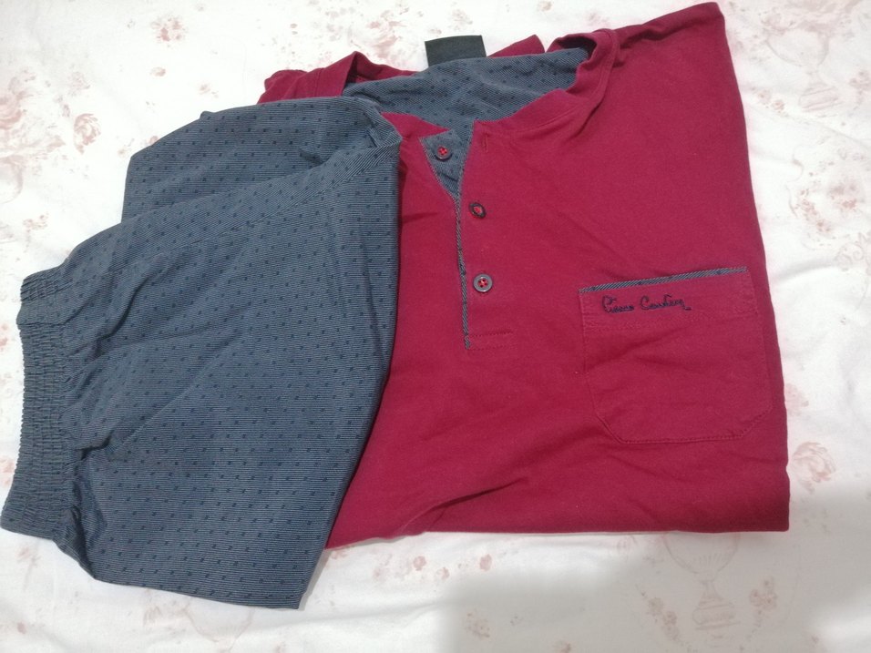 Pierre Cardin Erkek Bordo Düğmeli Kısa Kollu Pijama - Görsel 4