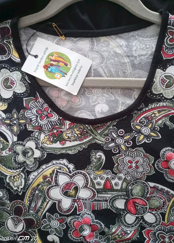 Bohem Siyah Baskılı  Elbise - Görsel 8