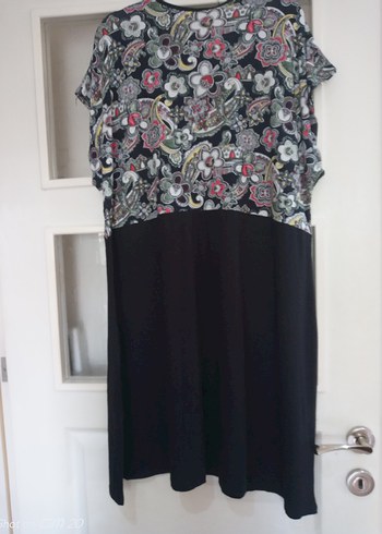 Bohem Siyah Baskılı  Elbise - Görsel 7