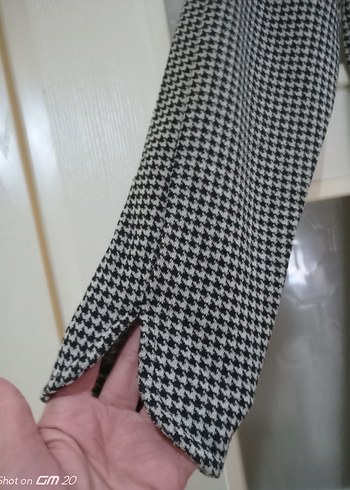 Gri Uzun Kollu kloş triko elbise - Görsel 3