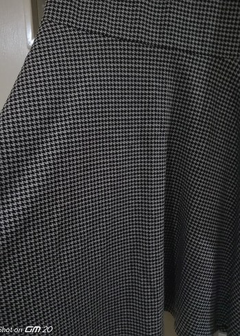 Gri Uzun Kollu kloş triko elbise - Görsel 4