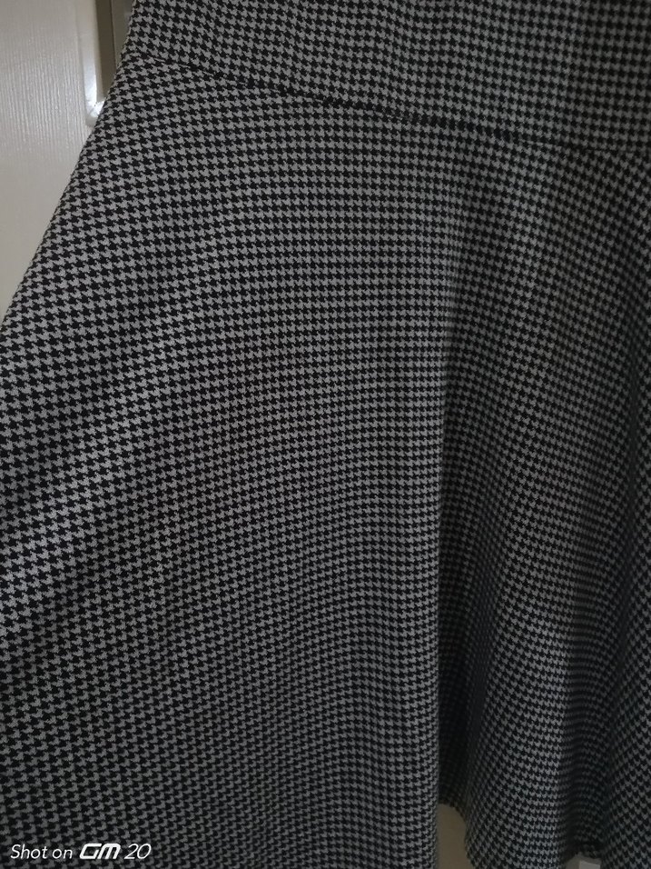 Gri Uzun Kollu kloş triko elbise - Görsel 4