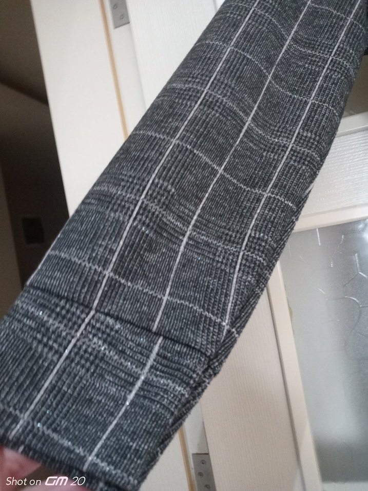 Gri simli triko tunik - Görsel 4