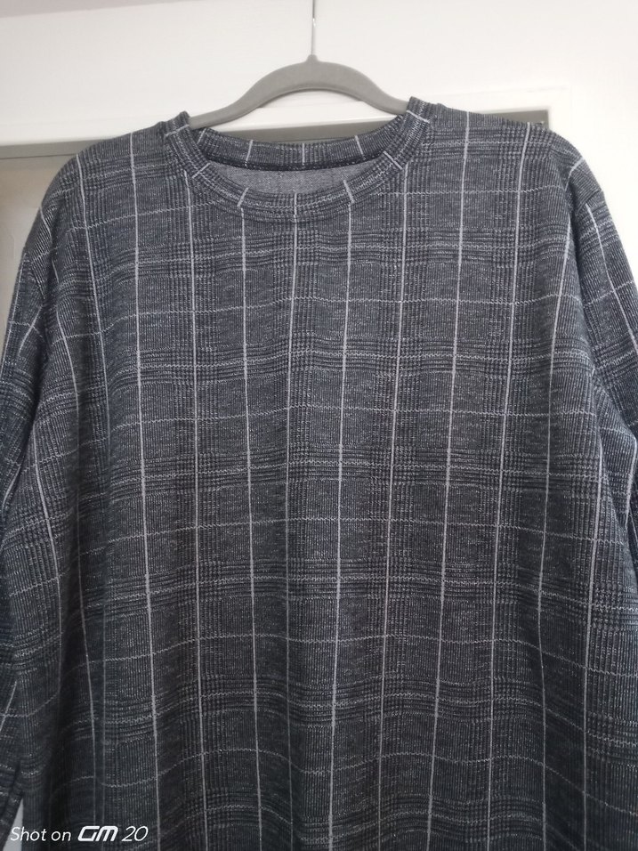 Gri simli triko tunik - Görsel 2