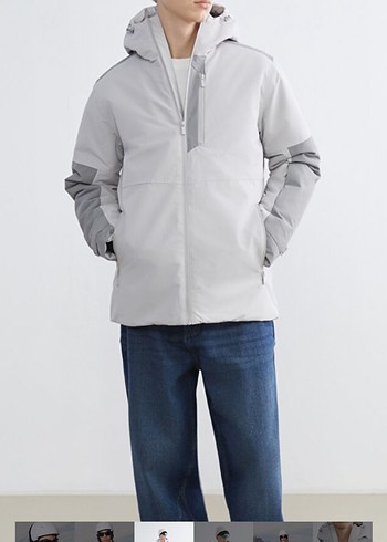 Gri Fermuarlı Erkek Spor Mont Yüksek Yaka - Görsel 6