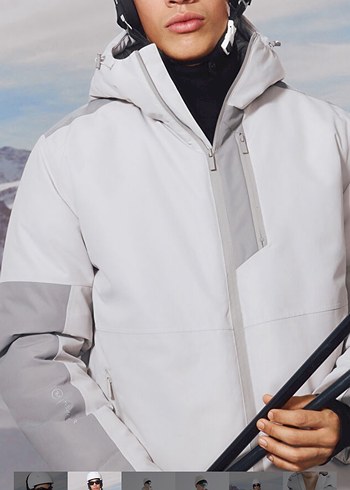 Gri Fermuarlı Erkek Spor Mont Yüksek Yaka - Görsel 2