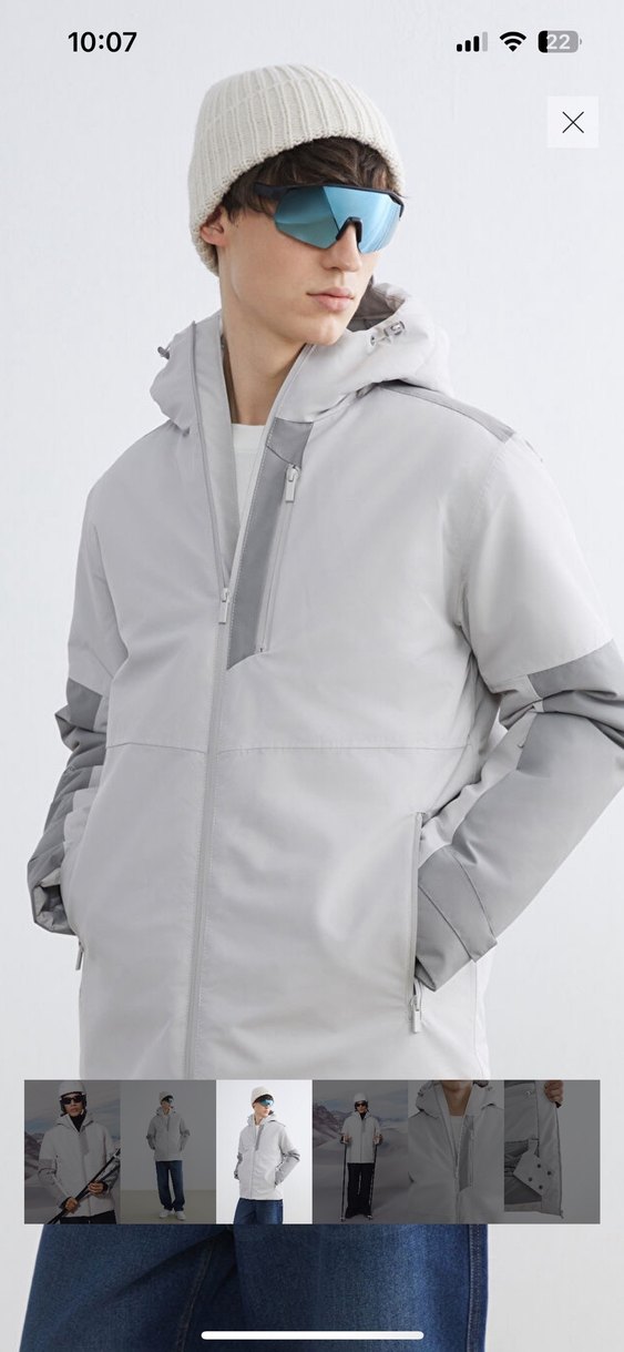 Gri Fermuarlı Erkek Spor Mont Yüksek Yaka - Görsel 5