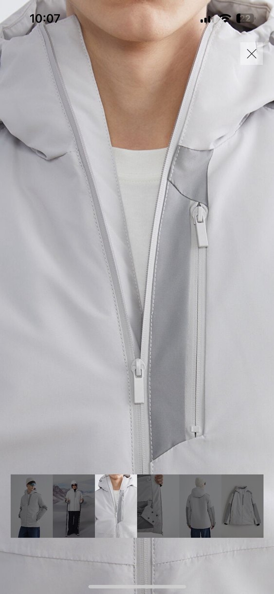 Gri Fermuarlı Erkek Spor Mont Yüksek Yaka - Görsel 3