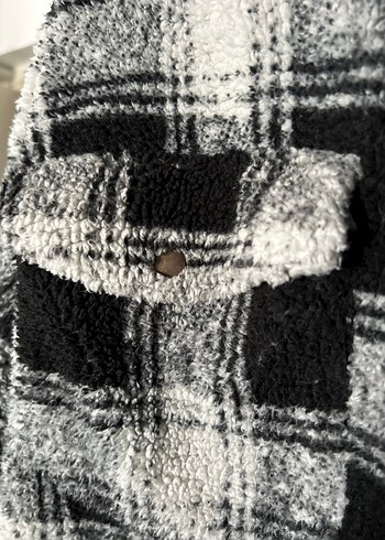 m Beden gri Renk Mavi Jeans Ekoseli Gri Polar Gömlek
