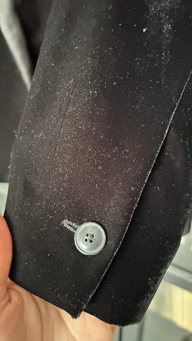 Mango Siyah Kadife Blazer Ceket - Görsel 5