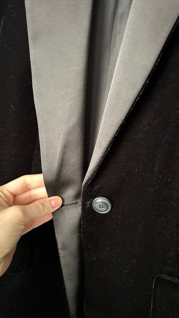 Mango Siyah Kadife Blazer Ceket - Görsel 2