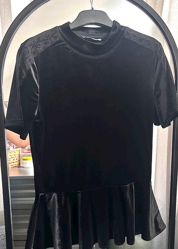 Zara Kadife Tshirt Bluz