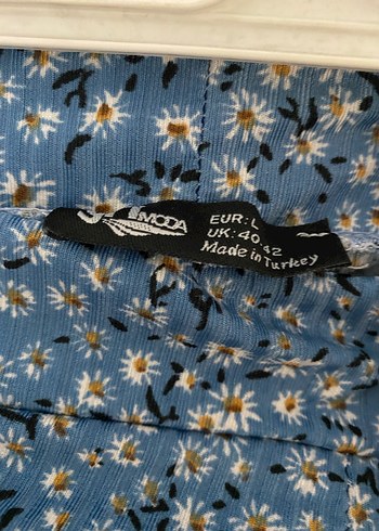 Mavi Desenli Bohem Uzun Midi Etek - Görsel 2