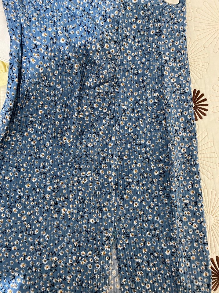 Mavi Desenli Bohem Uzun Midi Etek - Görsel 3