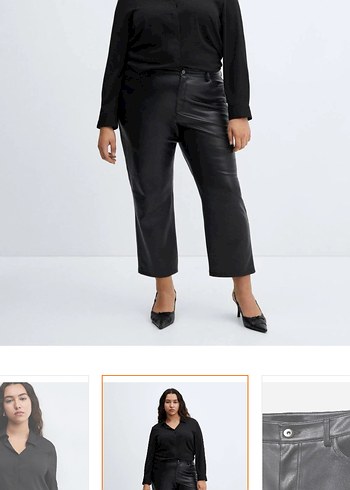 Deri Kadın Cigarette Pantolon - Görsel 3