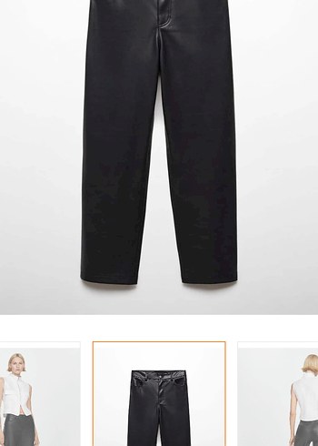 Deri Kadın Cigarette Pantolon - Görsel 2