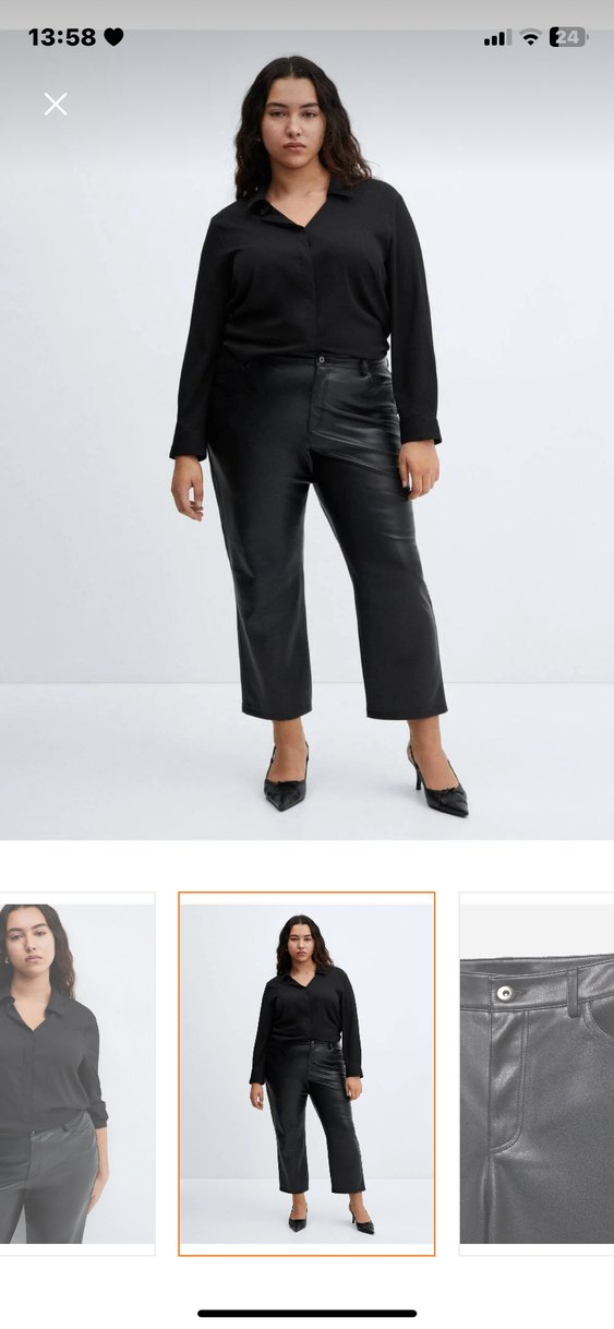 Deri Kadın Cigarette Pantolon - Görsel 3