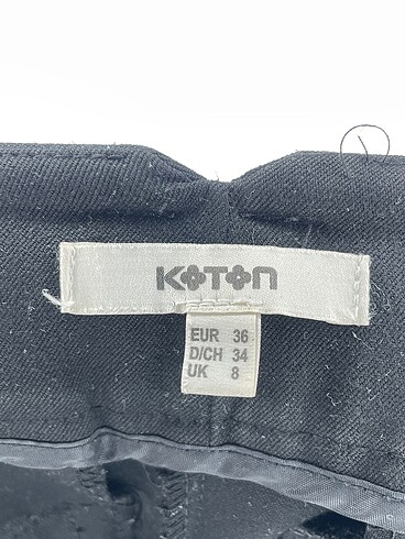 36 Beden siyah Renk Koton Düz Kesim %70 İndirimli.