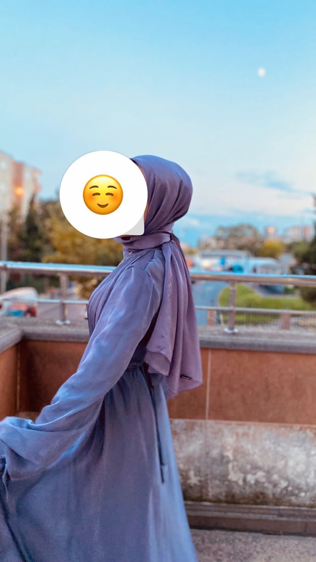 Uzun Kollu Mor Uzun Abiye Elbise - Görsel 3