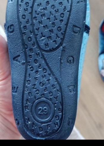 Gezer Mavi Baskılı Erkek Çocuk Terliği Velcro