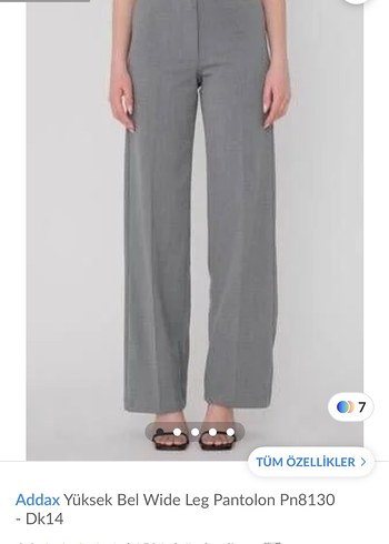 Addax Gri Yüksek Bel Wide Leg Pantolon