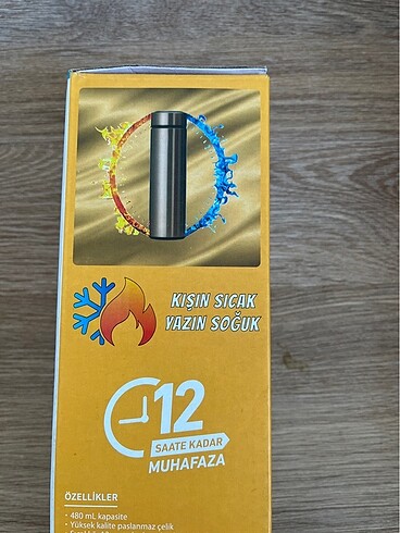 s Beden altın Renk Gold çelik termos