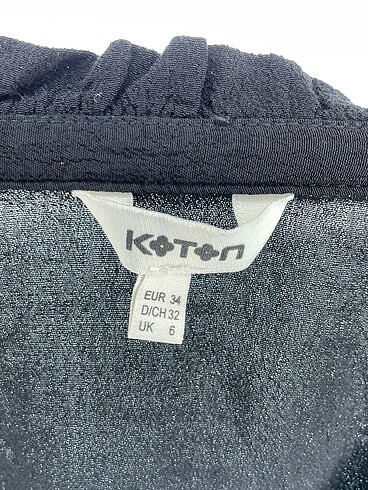 34 Beden siyah Renk Koton Bluz %70 İndirimli.