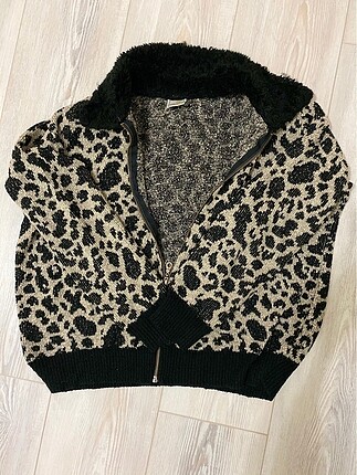 Leopar desenli ceket