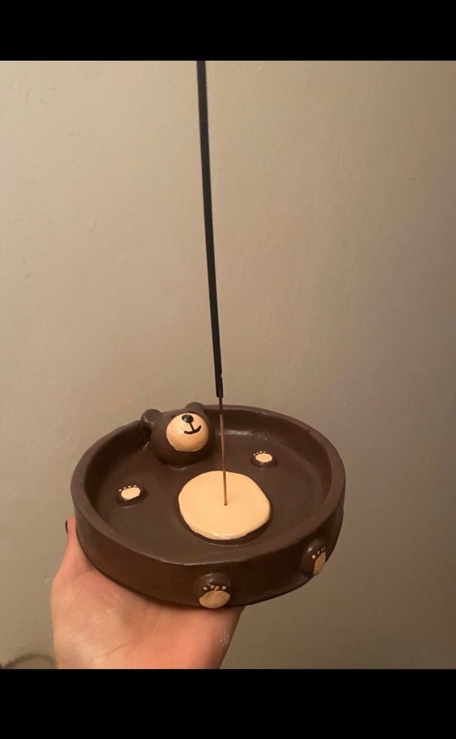 Kahverengi Ayıcık Desenli  tütsülük - Görsel 2