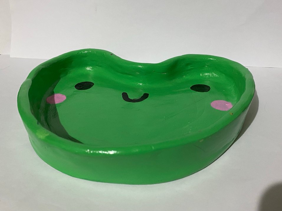Yeşil Kurbağa Tasarımlı takı tabağı - Görsel 2