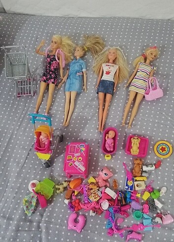 Barbie Çeşitli orjinal çok sayıda barbie bebek ve set
