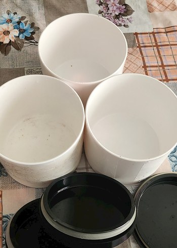Beden beyaz Renk Beyaz Üçlü Modern Vazo Seti