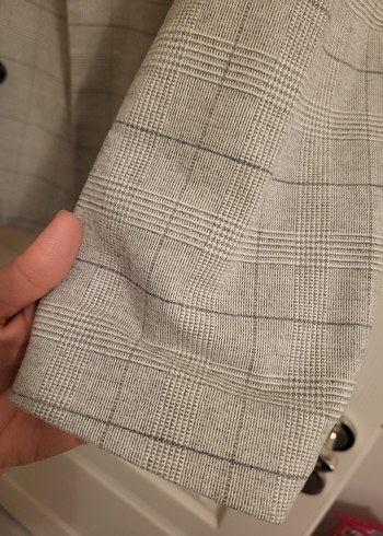 H&M Ekose Dezebli Blazer Ceket - Görsel 5