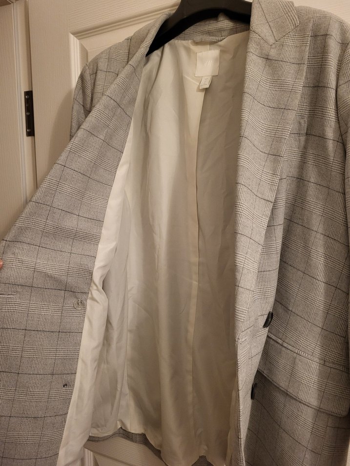 H&M Ekose Dezebli Blazer Ceket - Görsel 2