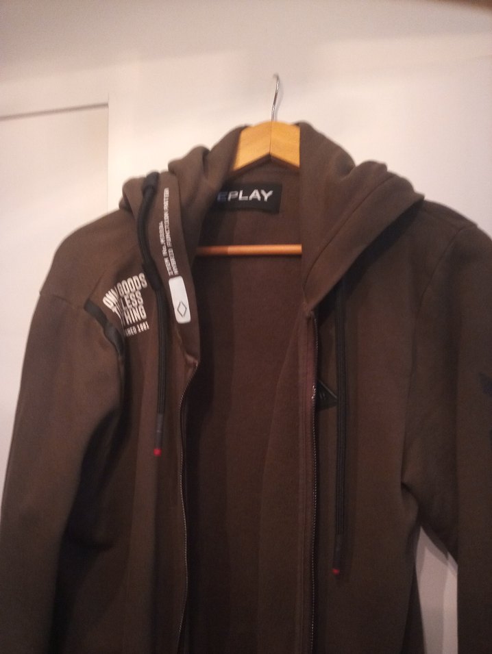 Replay Kapüşonlu haki Erkek kadın Sweatshirt - Görsel 2