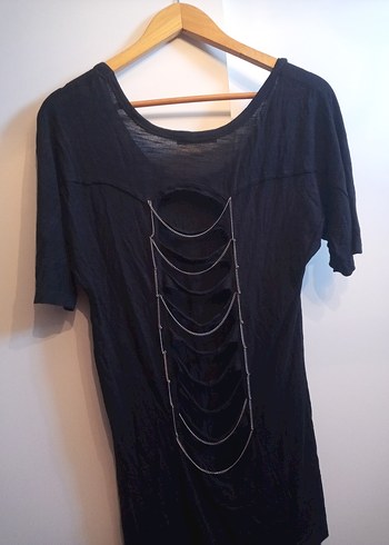 Zincir Detaylı Siyah Gotik Kadın bikini üstü - Görsel 6